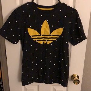Adidas original logo print big logo black t-shirt